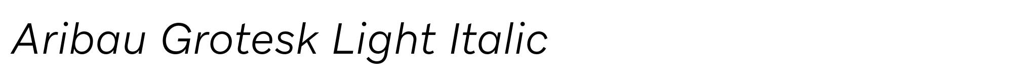 Aribau Grotesk Light Italic image